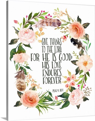 Psalm 118:1 Wreath