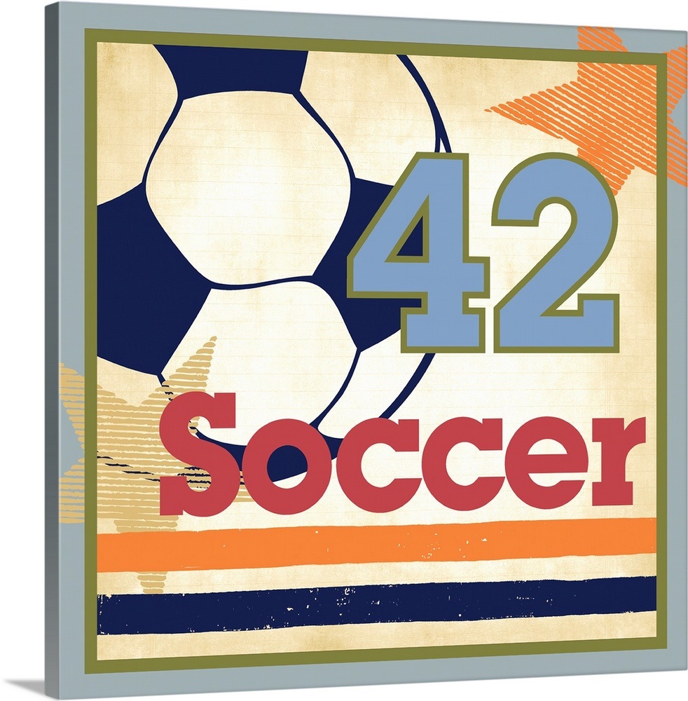 Soccer Graphic Art Wall Art, Canvas Prints, Framed Prints, Wall Peels