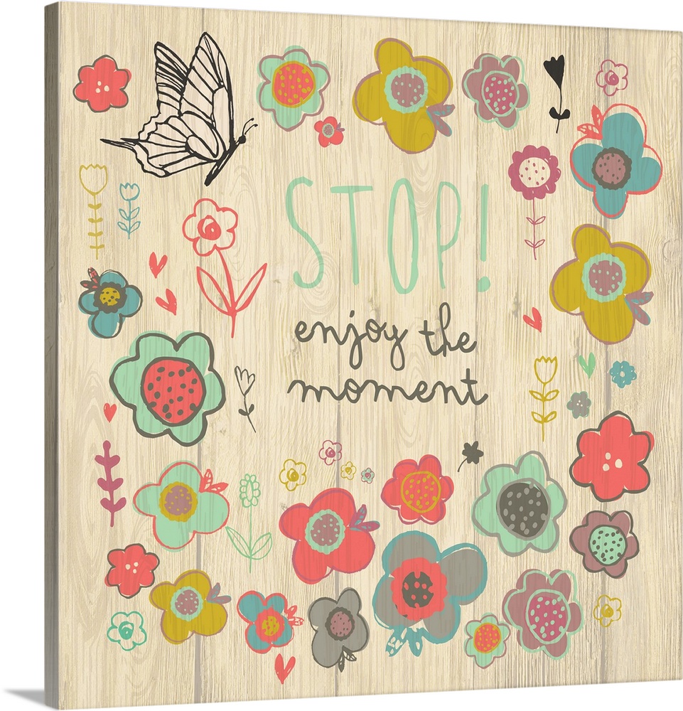 Contemporary rustic and whimsical sentiment art.