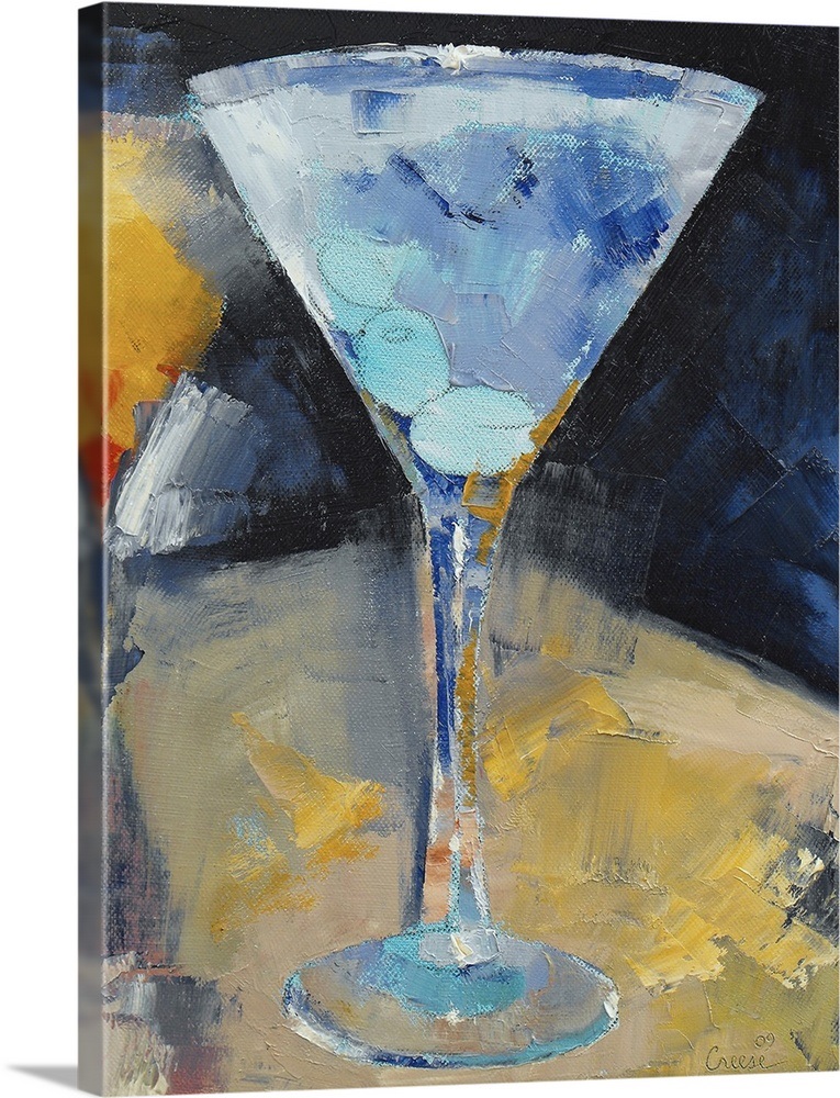 Blue Martini Painting Wall Art, Canvas Prints, Framed Prints, Wall Peels Great Big Canvas
