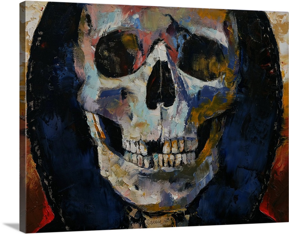 A contemporary painting of the grim reaper.