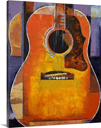 Guitar Painting Wall Art, Canvas Prints, Framed Prints, Wall Peels ...