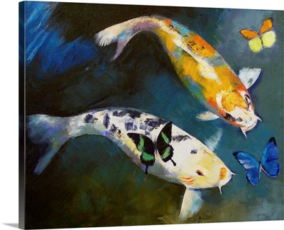 Koi Fish and Butterflies