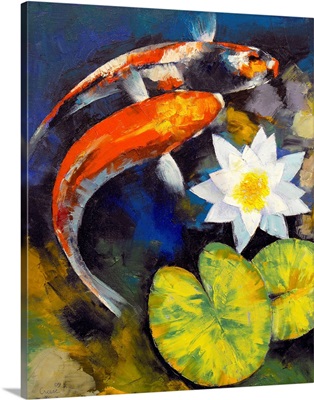 Koi Fish and Water Lily