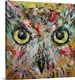 image thumbnail of A contemporary painting of a close-up portrait of an owl.