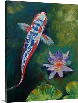 Shusui Koi and Water Lily