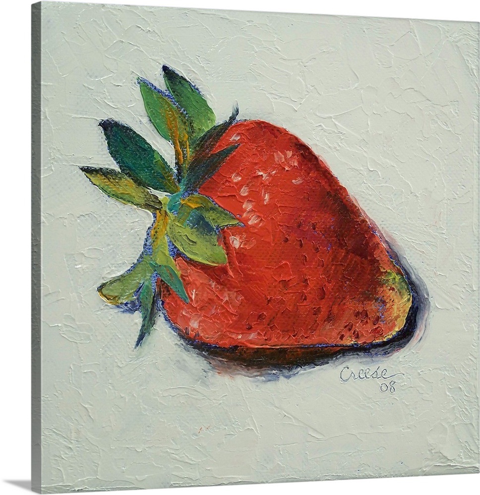 Strawberry Painting Wall Art, Canvas Prints, Framed Prints, Wall Peels