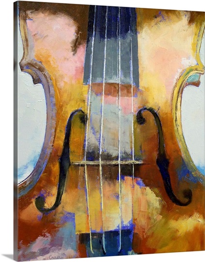 Violin Painting Photo Canvas Print | Great Big Canvas