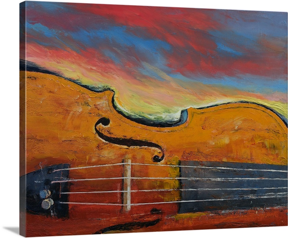 Violin - Sunset Wall Art, Canvas Prints, Framed Prints, Wall Peels