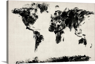 Abstract Black and White world map