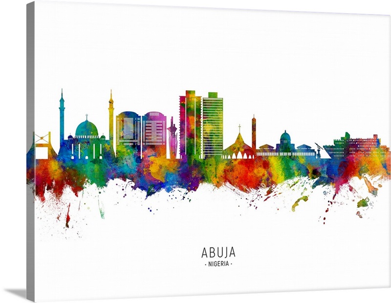 Abuja Nigeria Skyline Wall Art, Canvas Prints, Framed Prints, Wall