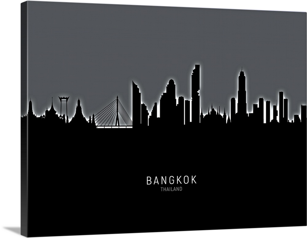 Skyline of Bangkok, Thailand.