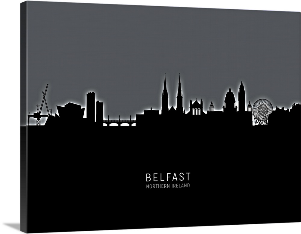 Skyline of Belfast, Northern Ireland.