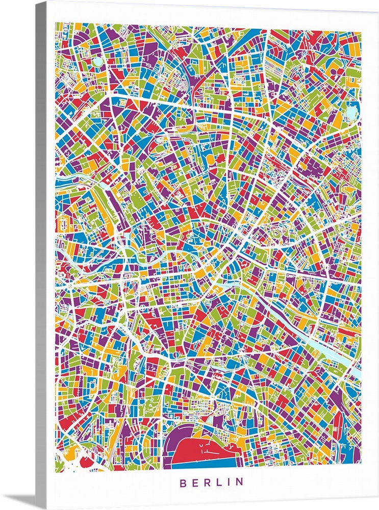 City street map of Berlin, Germany