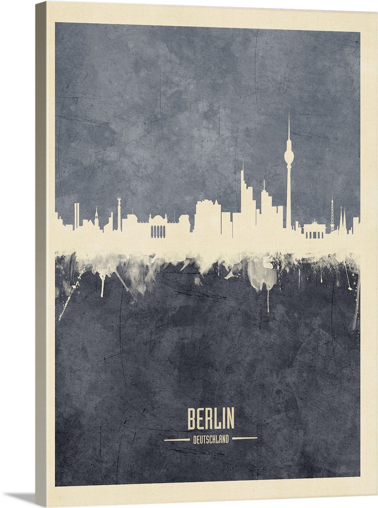 Watercolor art print of the skyline of Berlin, Germany.