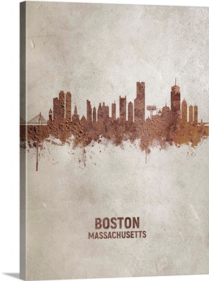 Boston Massachusetts Rust Skyline