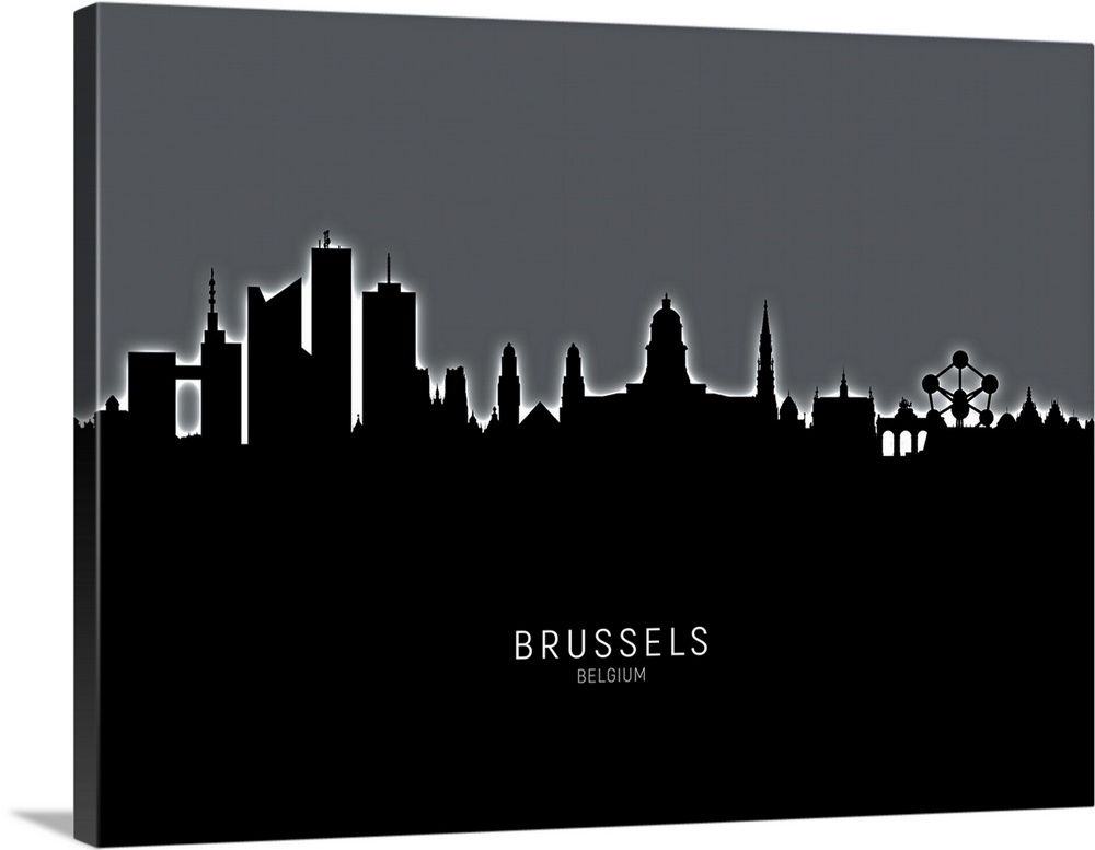 Skyline of Brussels, Belgium.