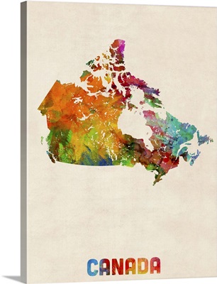 Canada Watercolor Map