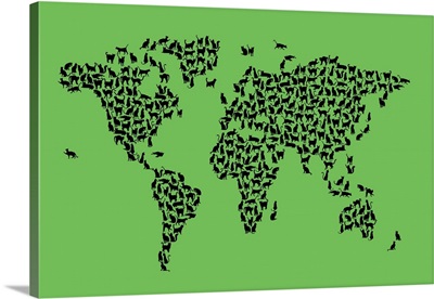 Cats Map of the World, Green
