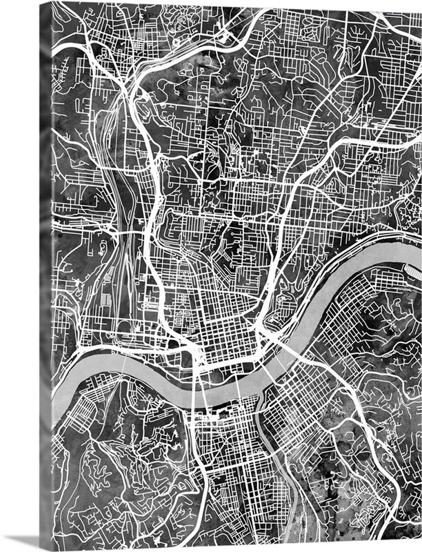 Cincinnati Ohio City Map | Great Big Canvas