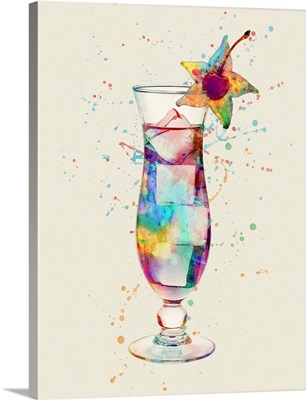 Cocktail Drinks Glass Watercolor