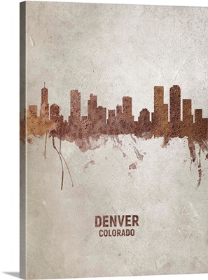 Denver Colorado Rust Skyline