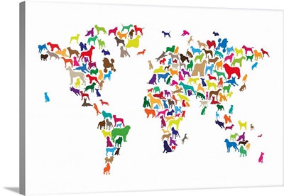Dogs Map of the World Map