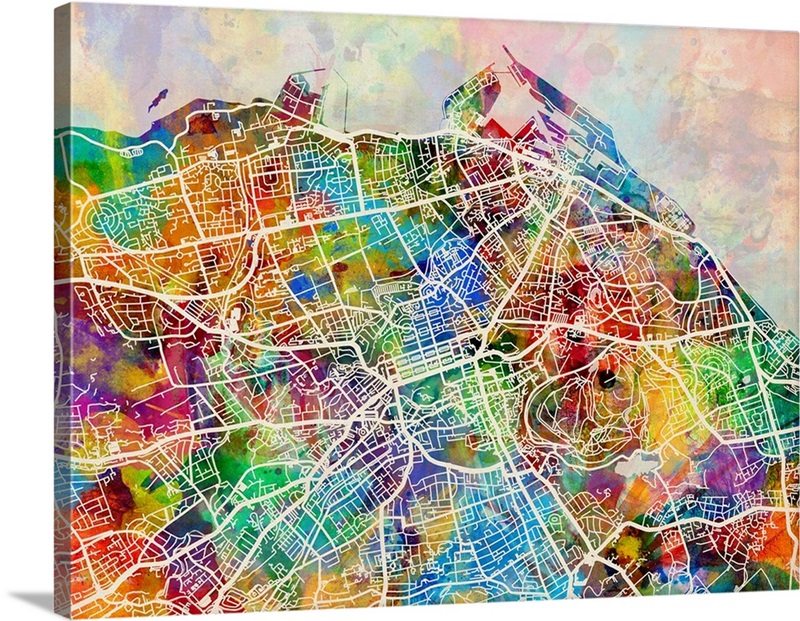 Edinburgh Street Map | Great Big Canvas