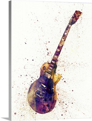 Electric Guitar Abstract Watercolor