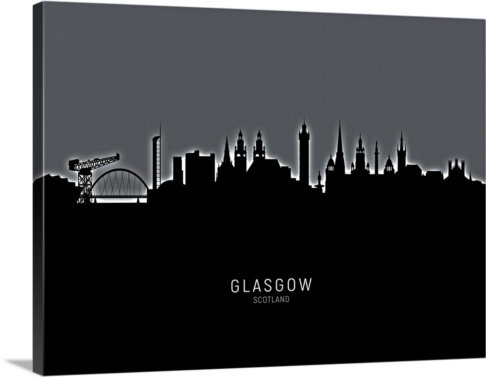 Skyline of Glasgow, Scotland, United Kingdom.