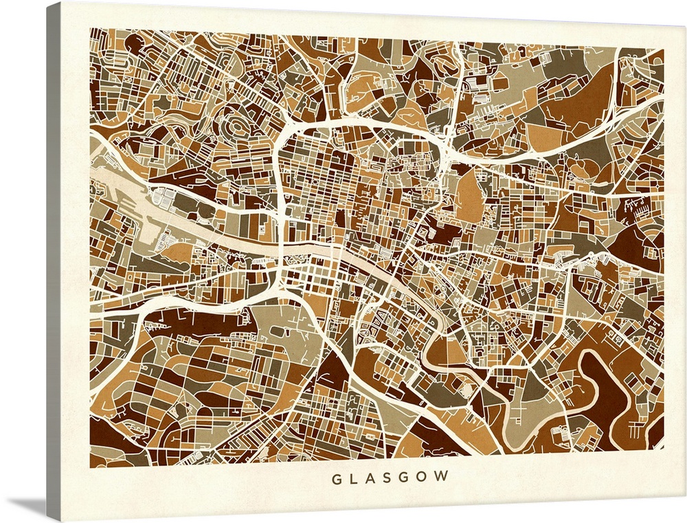 Contemporary artwork of the city street map of Liverpool.