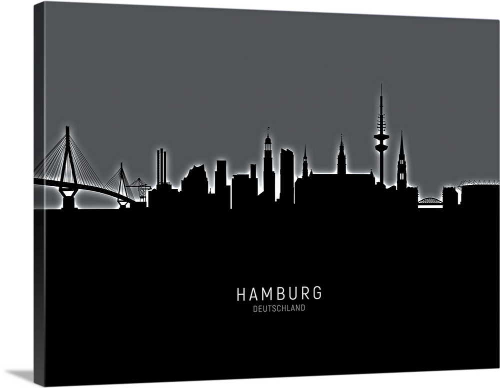 Skyline of Hamburg, Germany.
