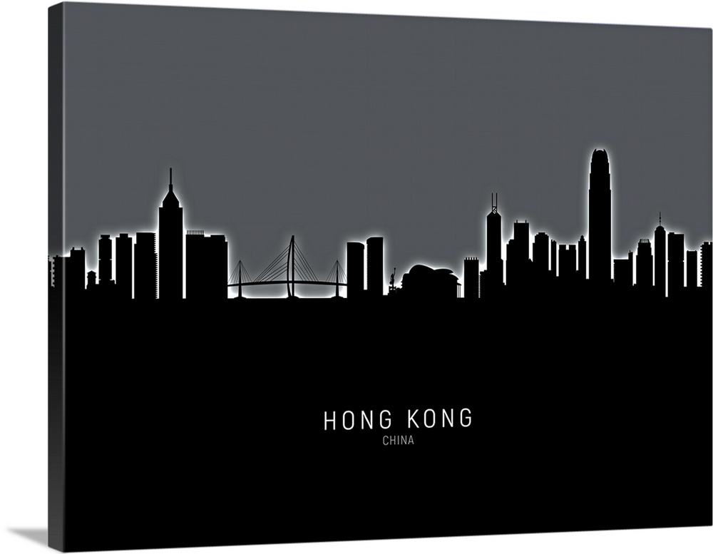 Skyline of Hong Kong, China.
