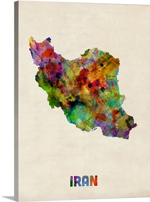 Iran Watercolor Map