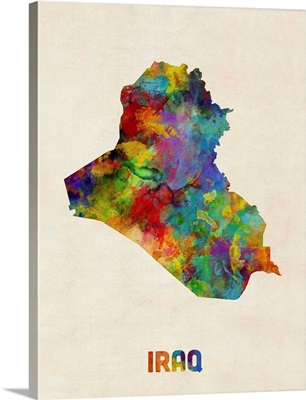 Iraq Watercolor Map