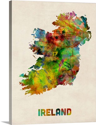Ireland Watercolor Map