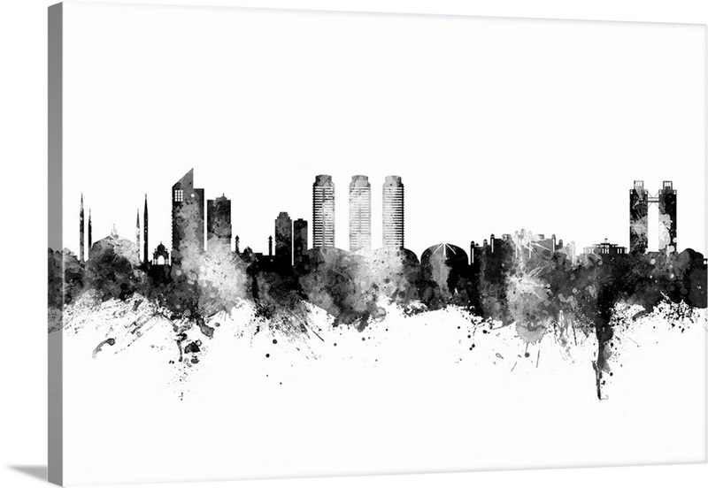 Islamabad Pakistan Skyline Wall Art, Canvas Prints, Framed Prints, Wall ...