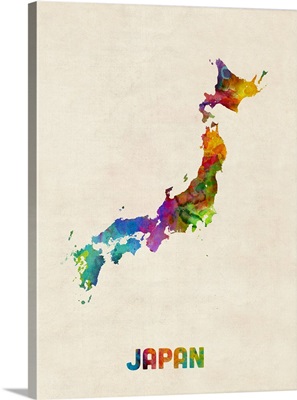 Japan Watercolor Map