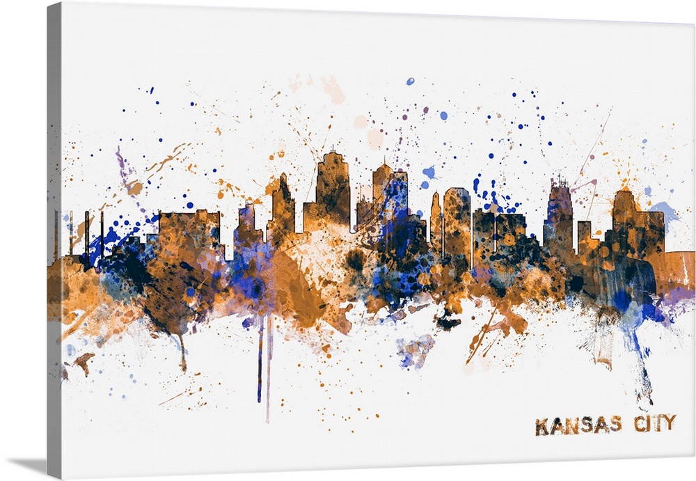 Buildings of Kansas City with Wide Square Wall Art Painting Pictures Print On Canvas City The Picture for Home Modern Decoration First Wall Art 8221712