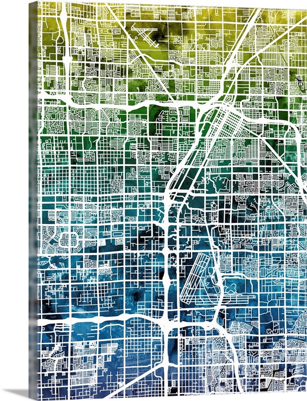 Las Vegas City Street Map | Great Big Canvas