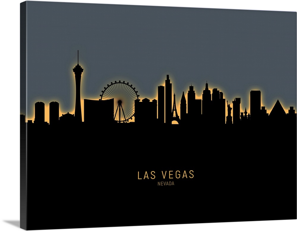 Skyline of Las Vegas, Nevada, United States.