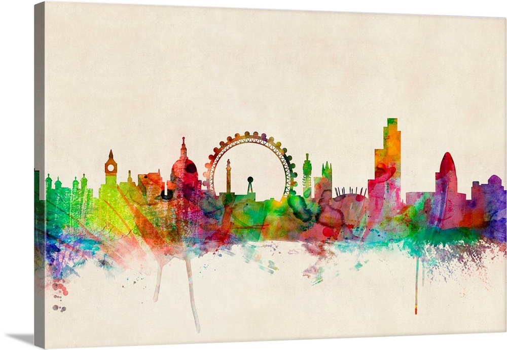 London England Skyline Wall Art, Canvas Prints, Framed Prints, Wall Peels Great Big Canvas