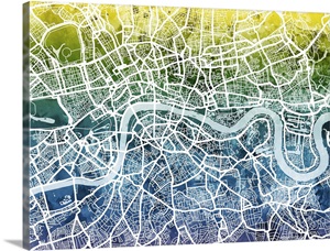 London England Street Map image thumbnail