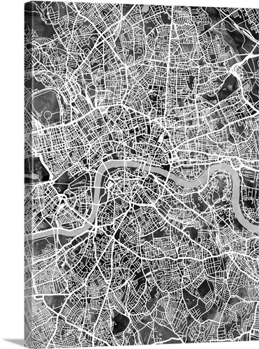 London England Street Map | Great Big Canvas