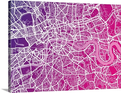 London England Street Map Art Print Blend