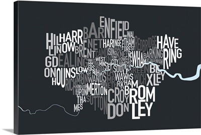 London UK Text Map