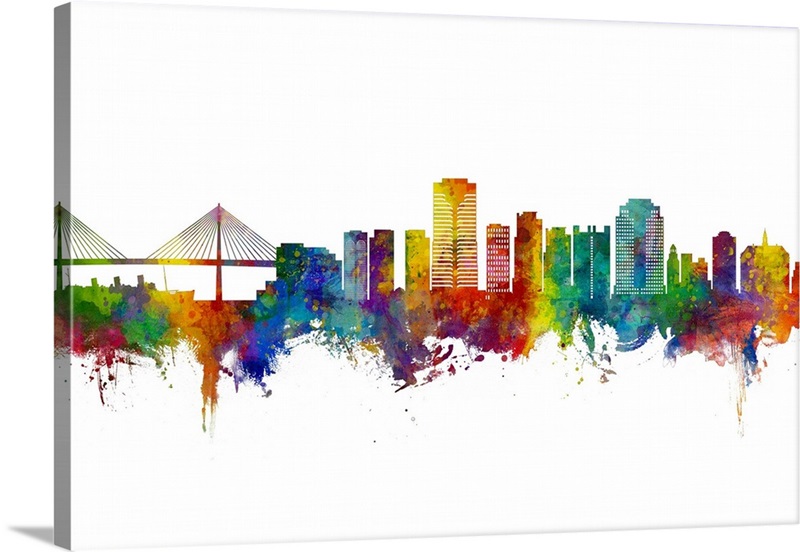Long Beach California Skyline Great Big Canvas