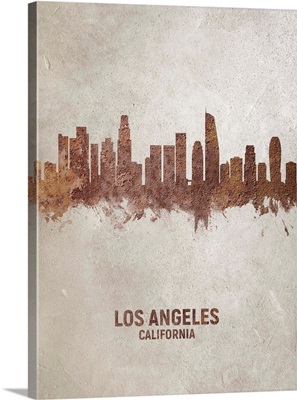 Los Angeles California Rust Skyline