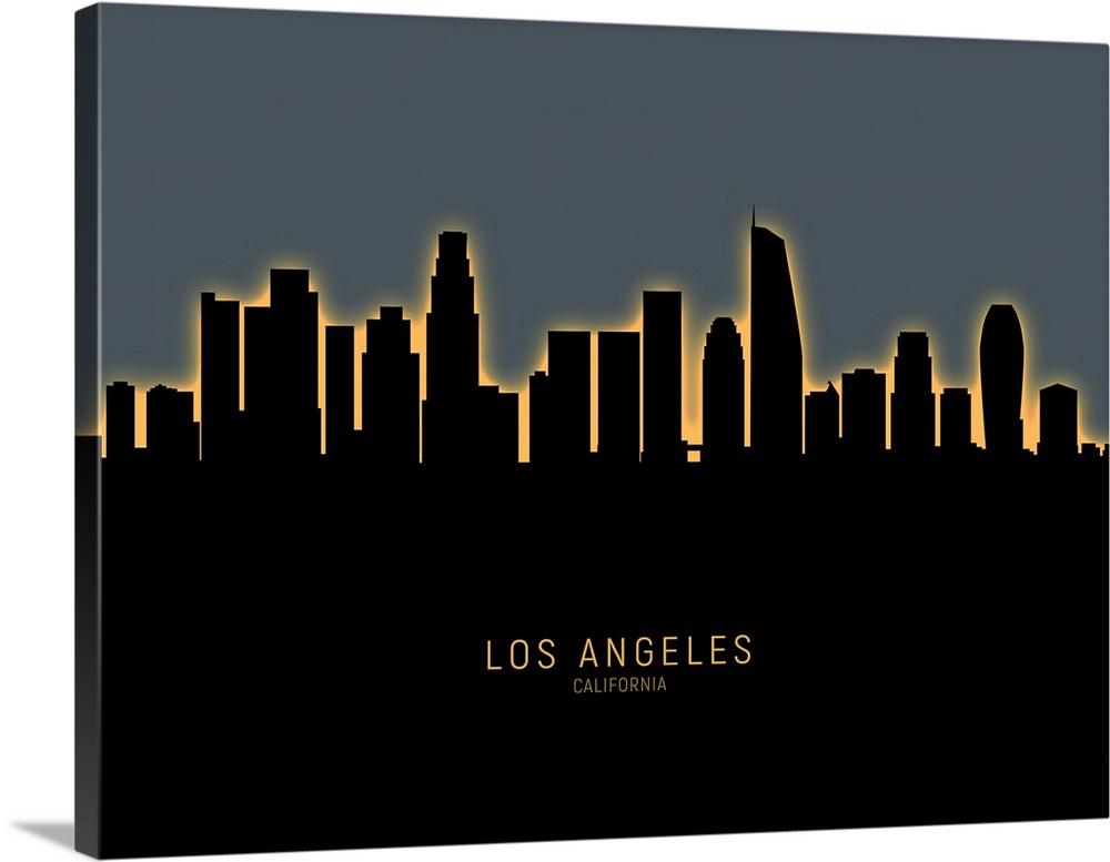 Skyline of Los Angeles, California, United States.