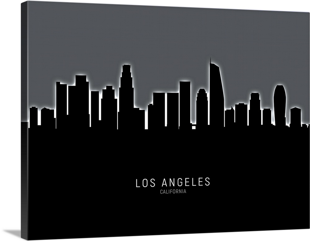 Skyline of Los Angeles, California, United States.